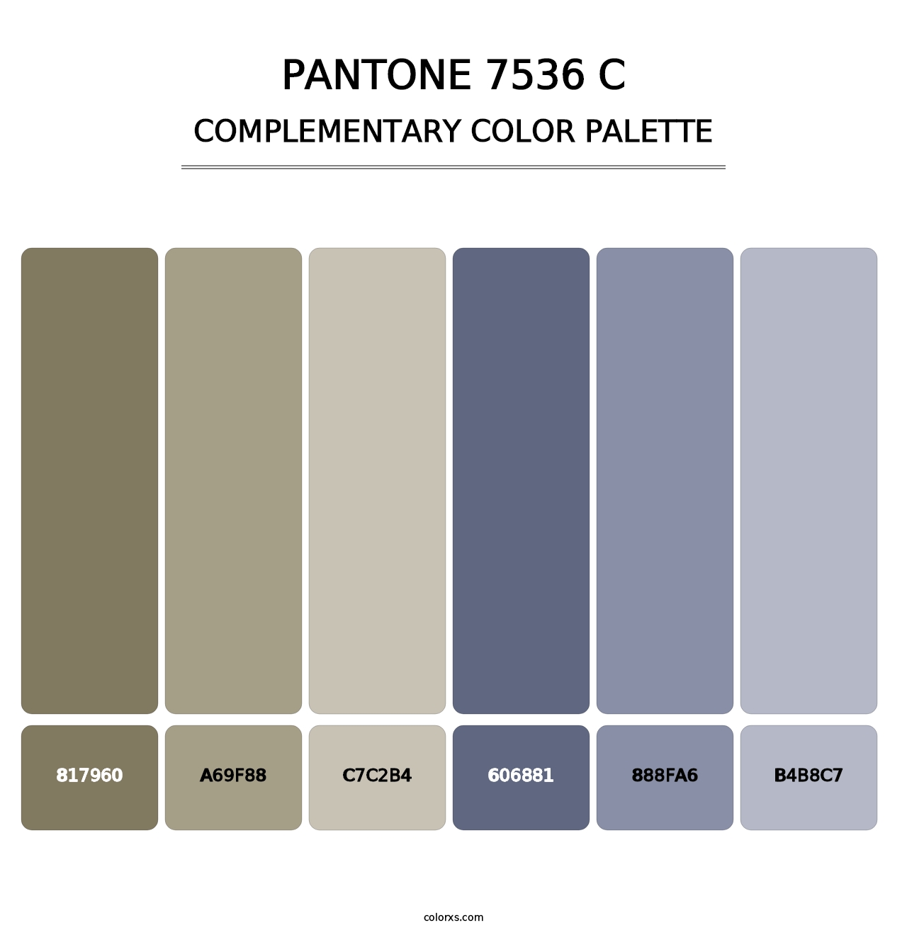 PANTONE 7536 C - Complementary Color Palette