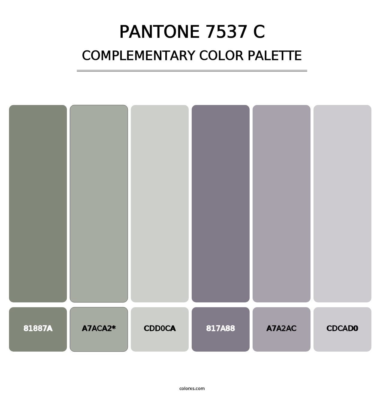 PANTONE 7537 C - Complementary Color Palette