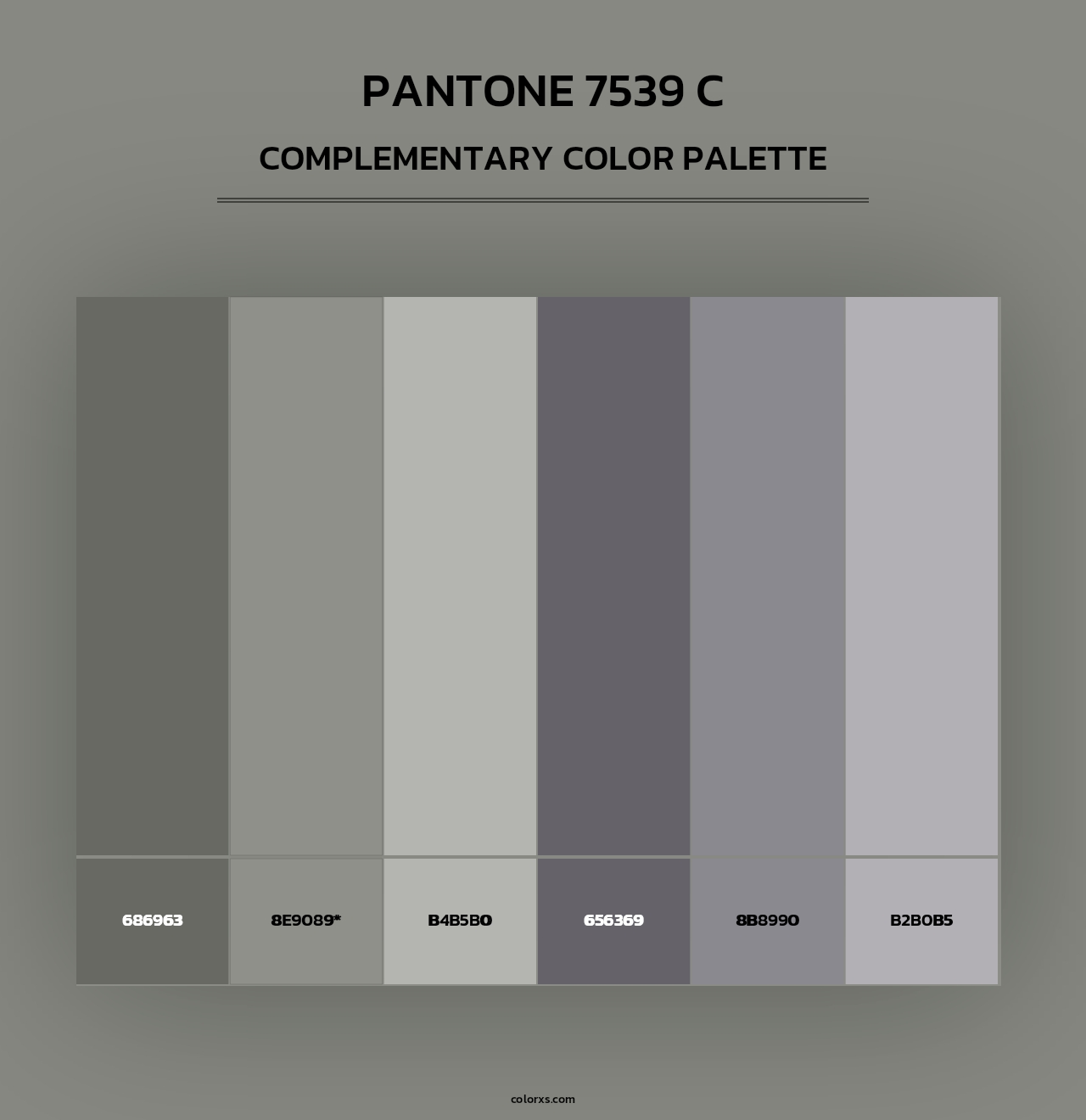 PANTONE 7539 C - Complementary Color Palette