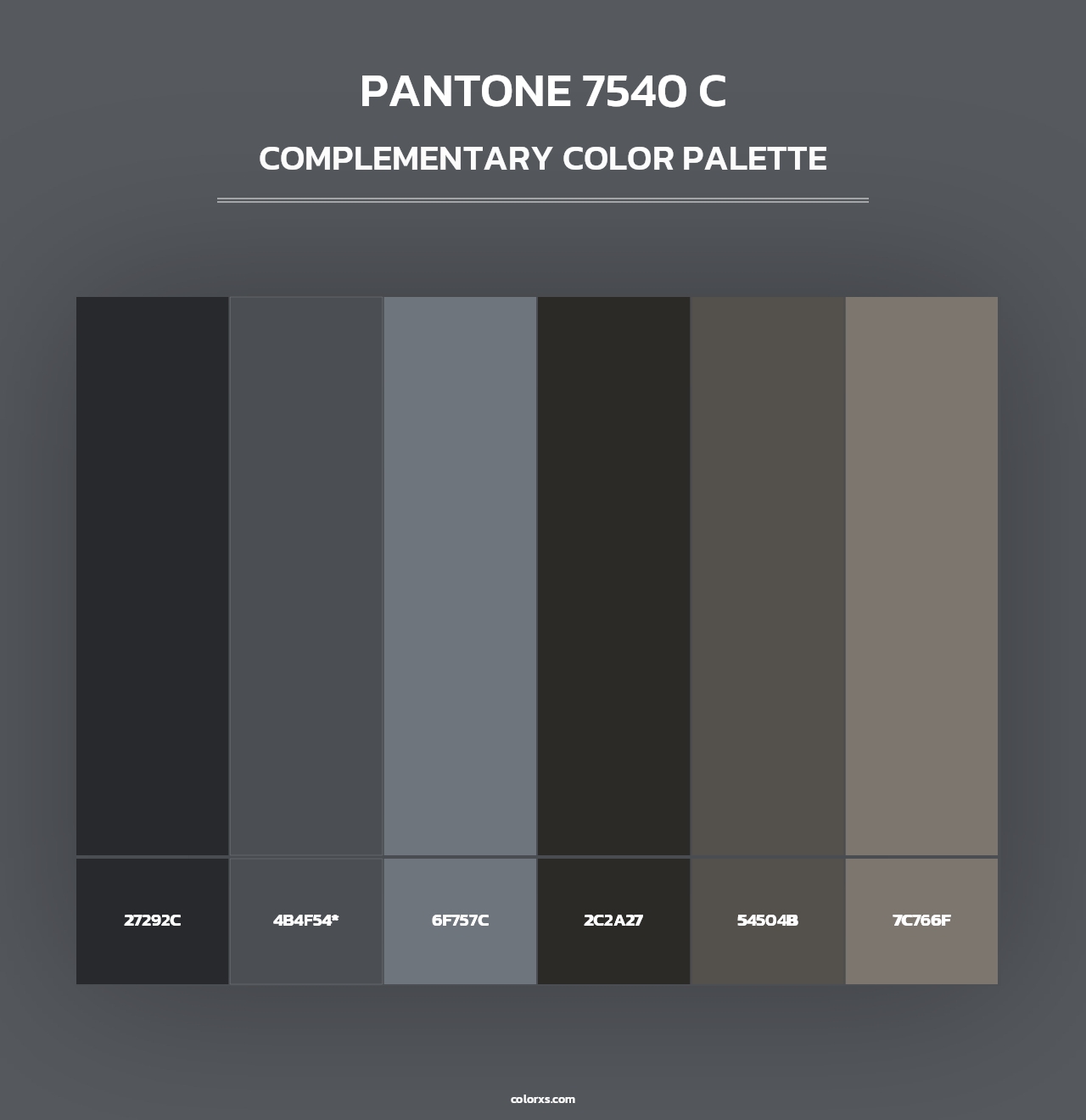 PANTONE 7540 C - Complementary Color Palette