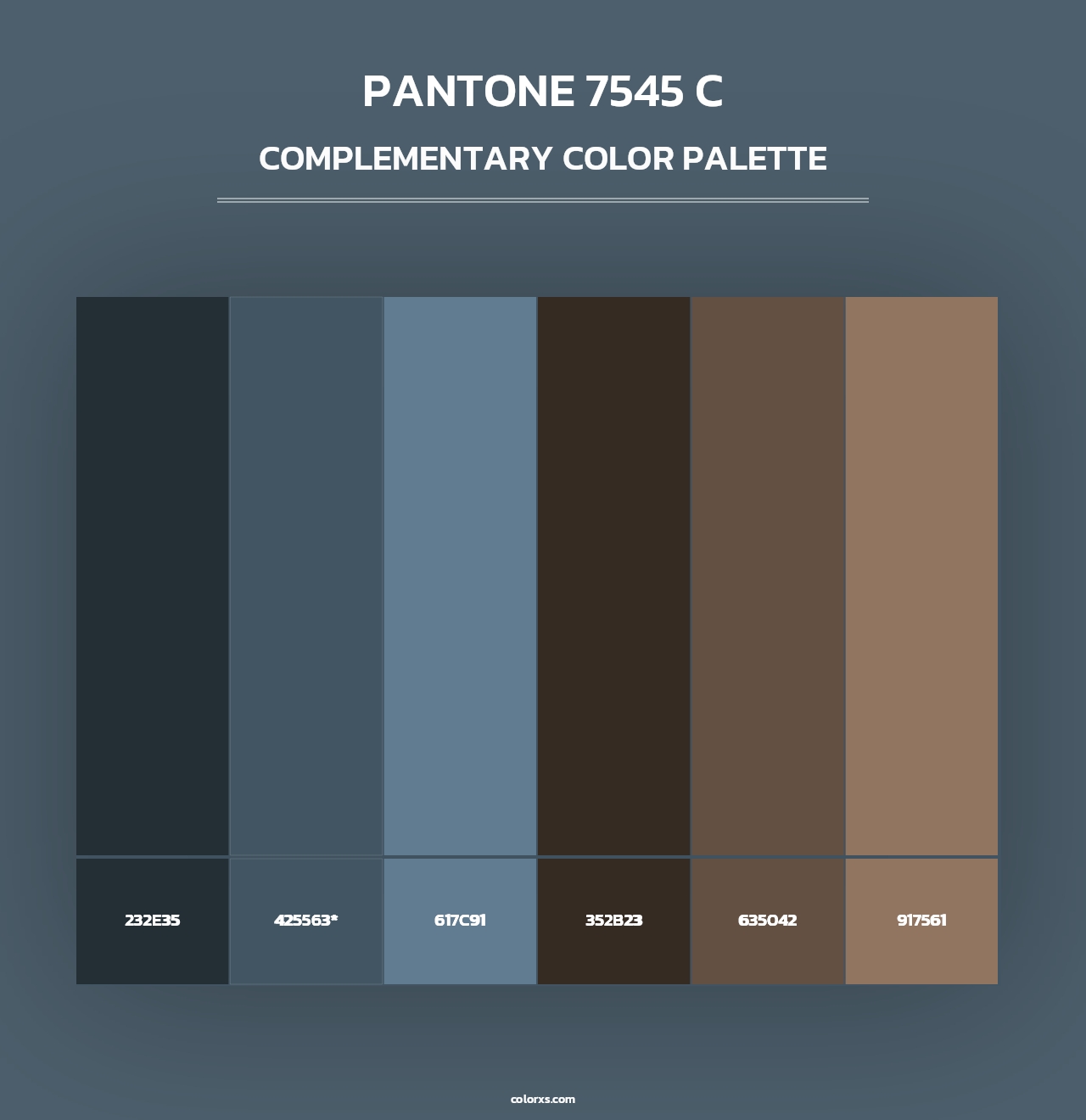 PANTONE 7545 C - Complementary Color Palette