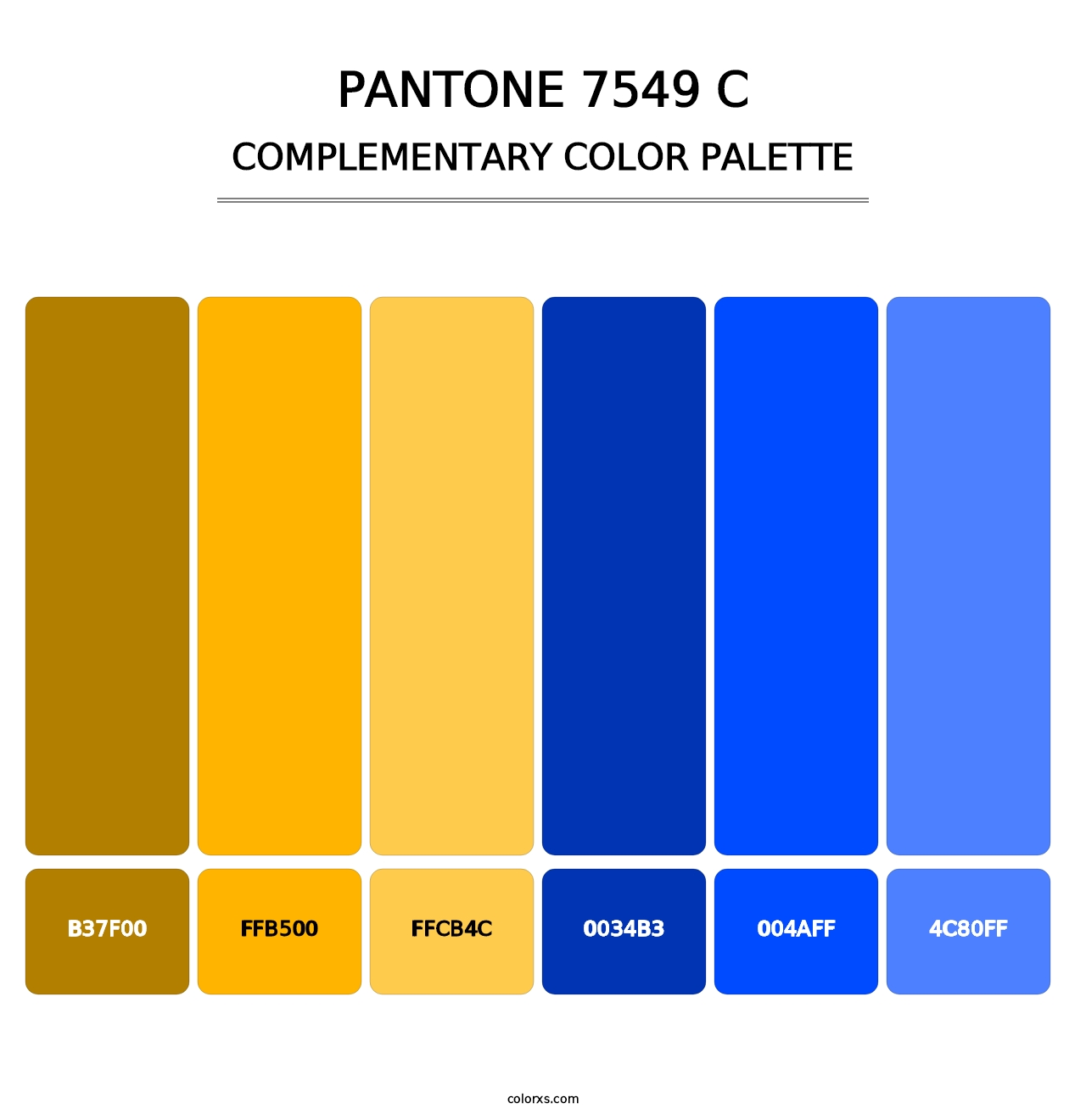 PANTONE 7549 C - Complementary Color Palette