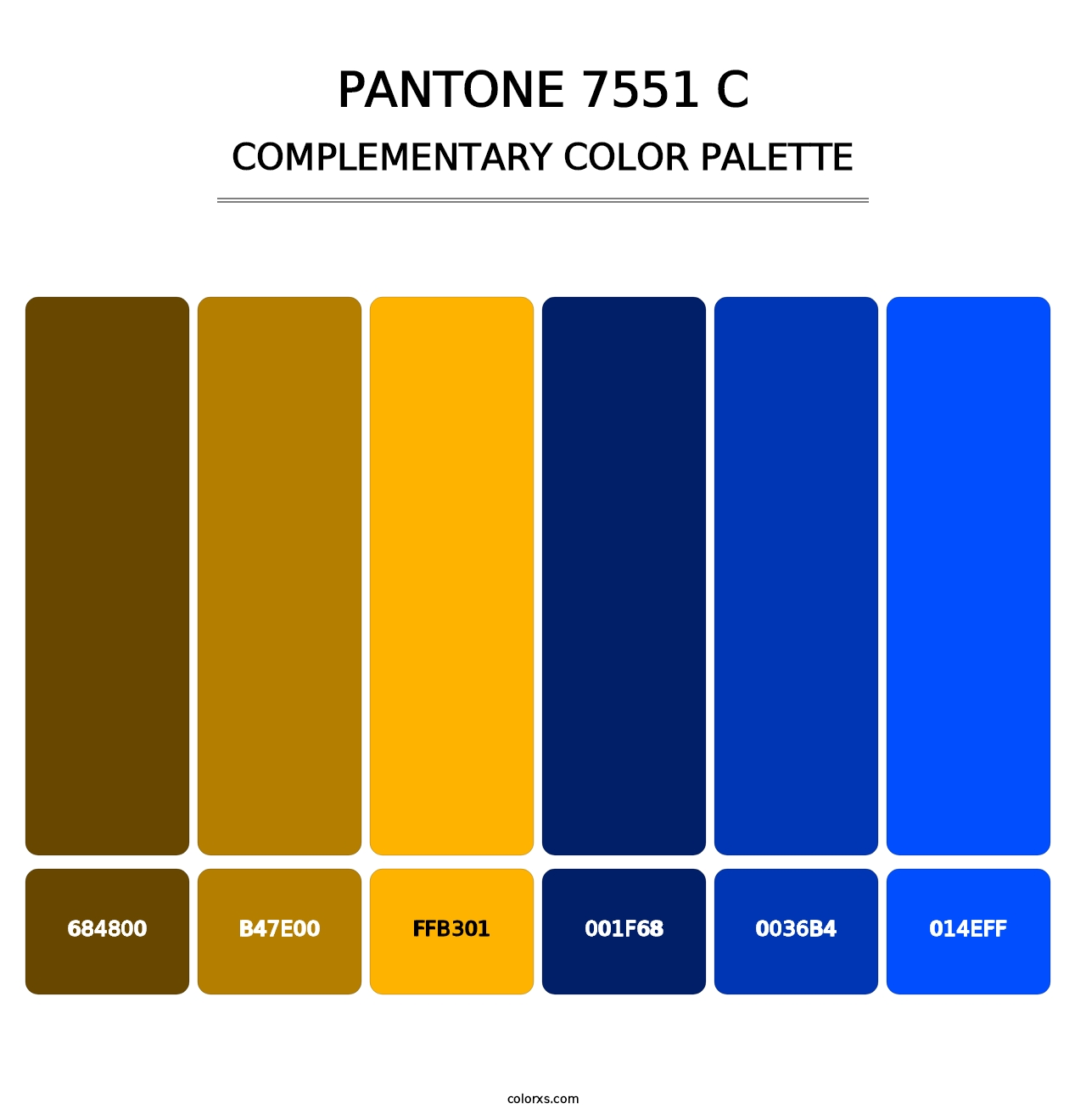 PANTONE 7551 C - Complementary Color Palette