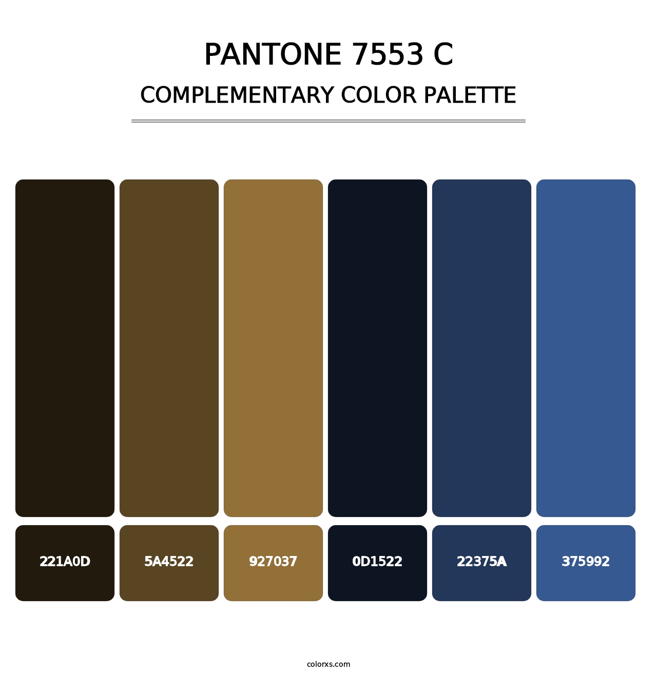 PANTONE 7553 C - Complementary Color Palette