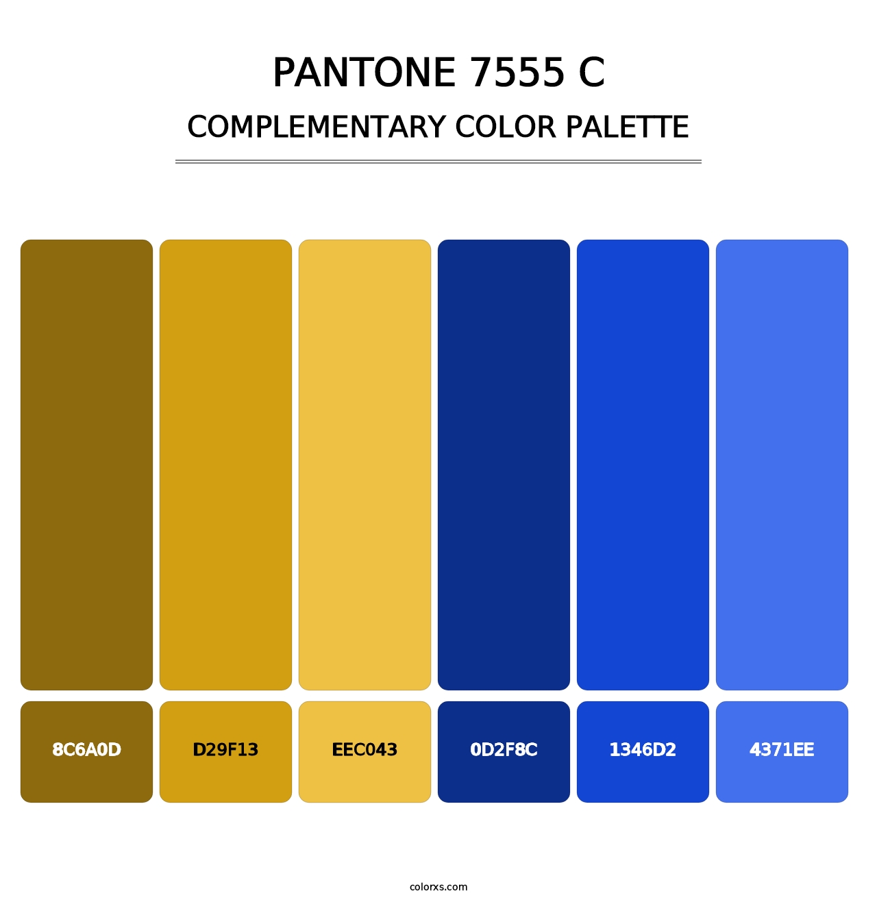 PANTONE 7555 C - Complementary Color Palette