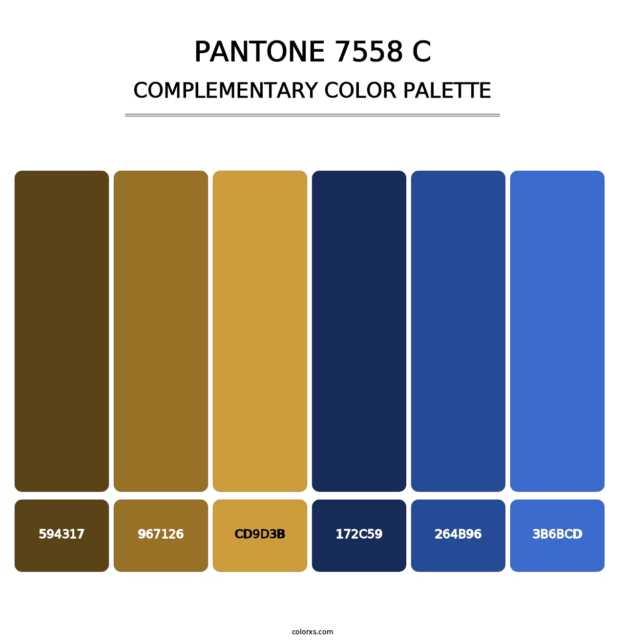 PANTONE 7558 C - Complementary Color Palette