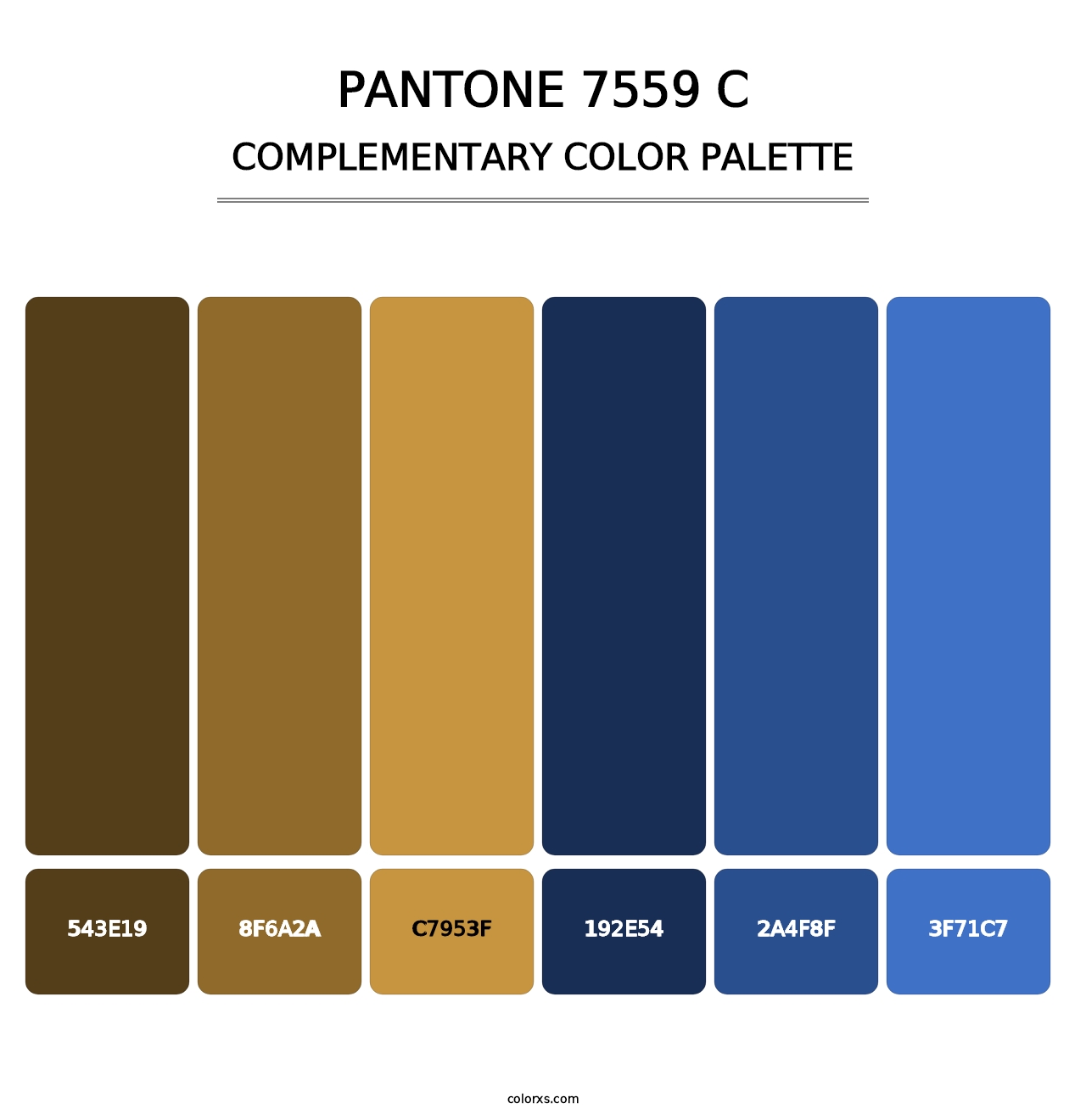 PANTONE 7559 C - Complementary Color Palette