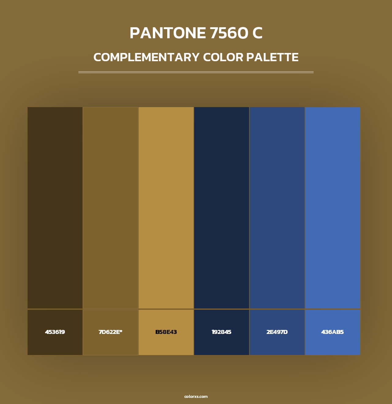 PANTONE 7560 C - Complementary Color Palette