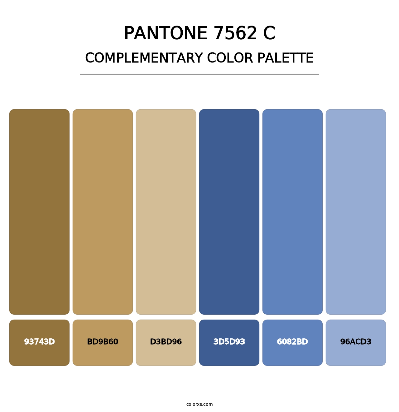 PANTONE 7562 C - Complementary Color Palette