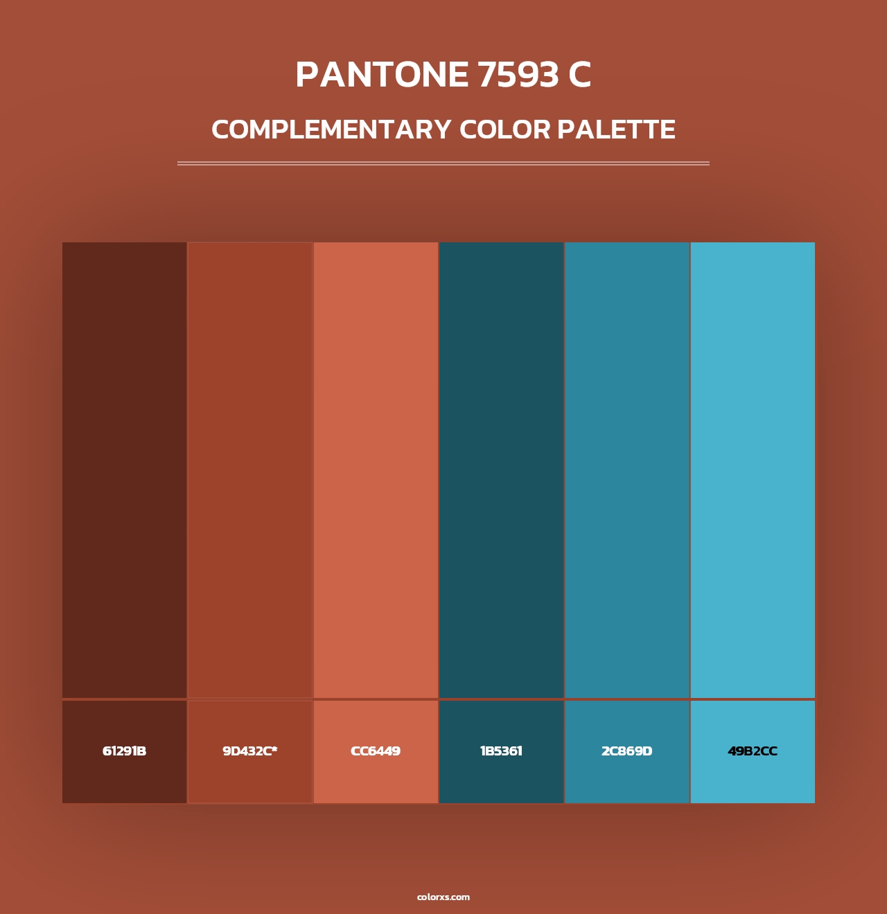 PANTONE 7593 C - Complementary Color Palette