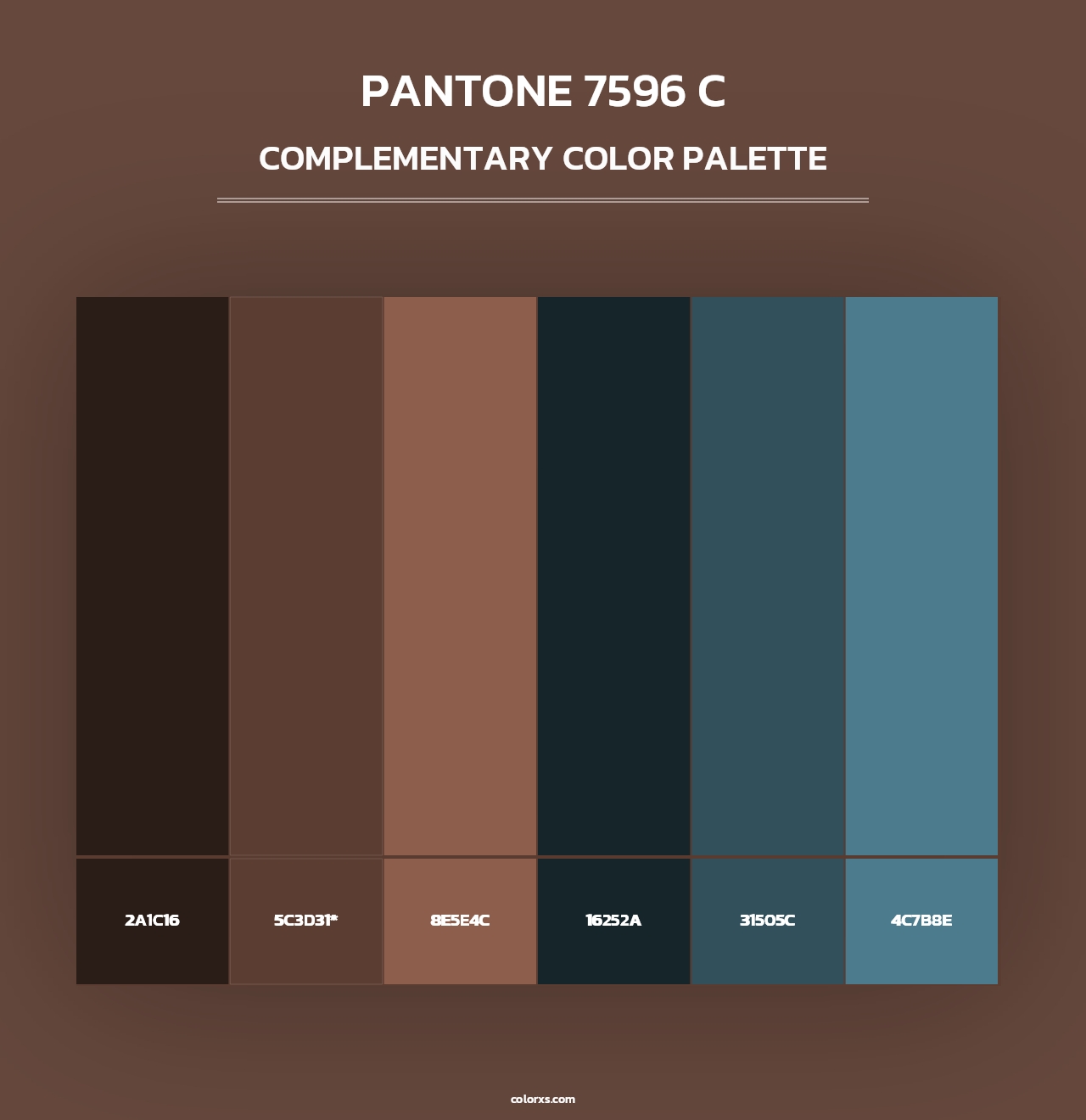PANTONE 7596 C - Complementary Color Palette