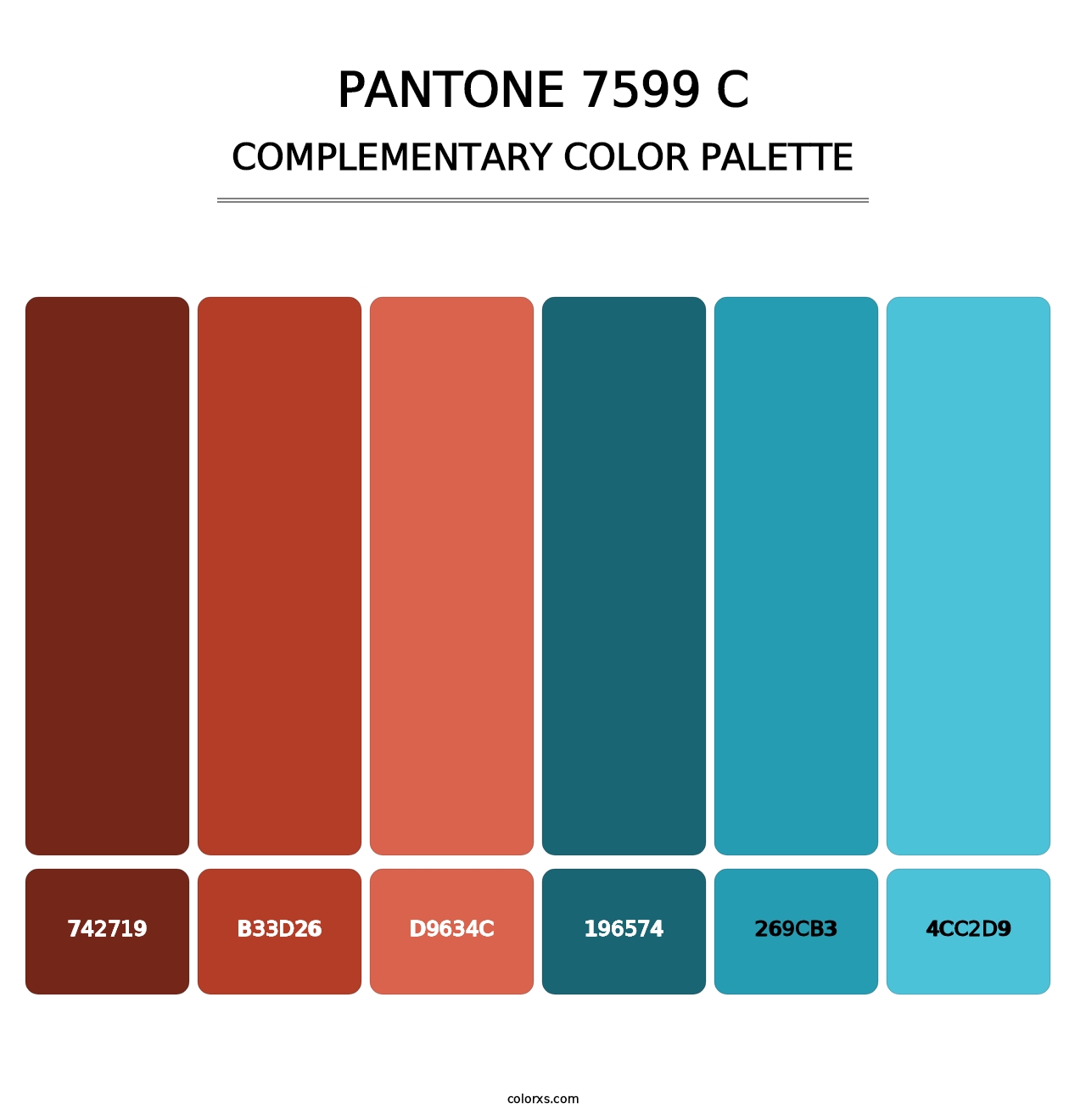 PANTONE 7599 C - Complementary Color Palette