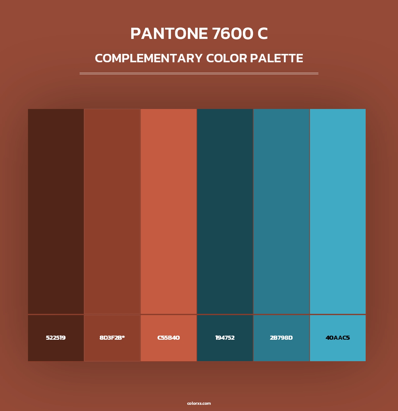 PANTONE 7600 C - Complementary Color Palette