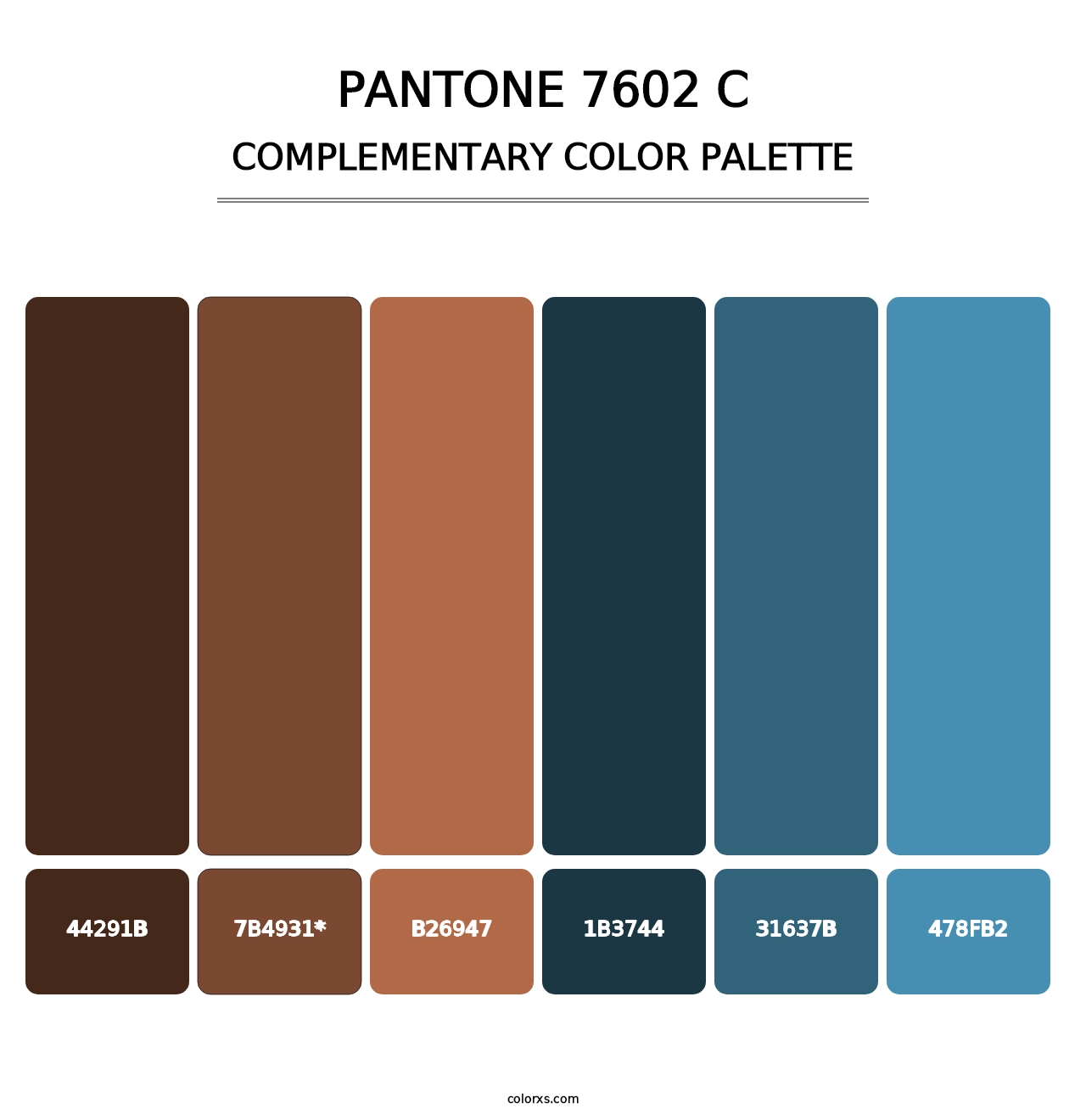 PANTONE 7602 C - Complementary Color Palette