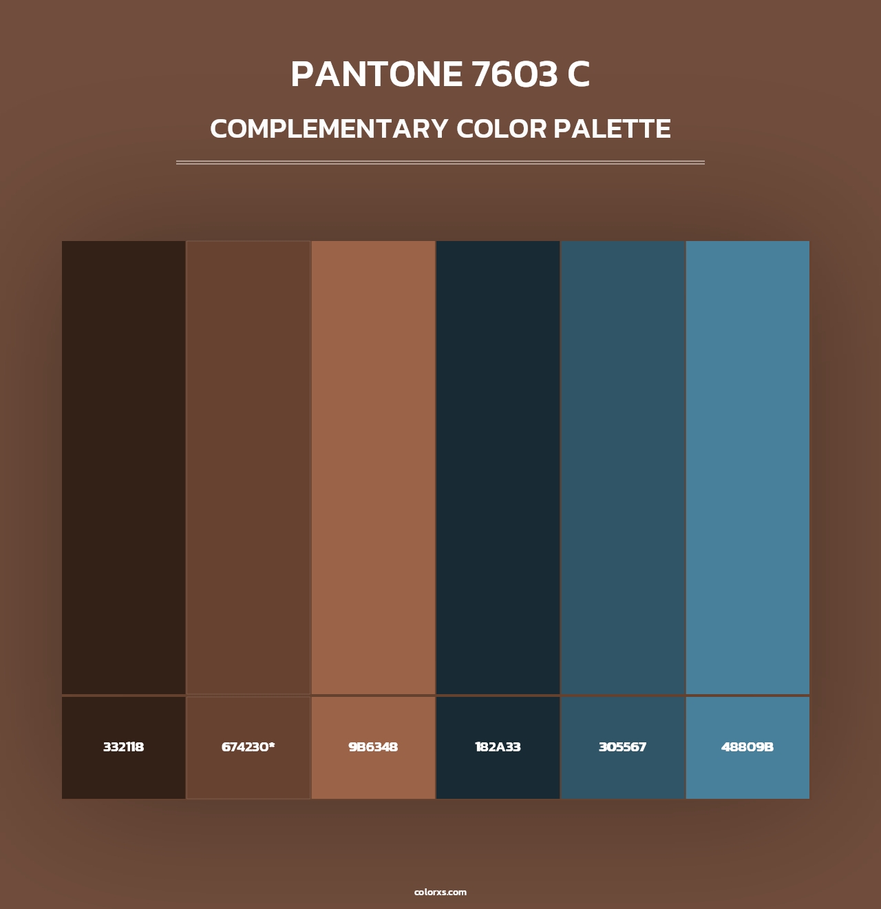 PANTONE 7603 C - Complementary Color Palette