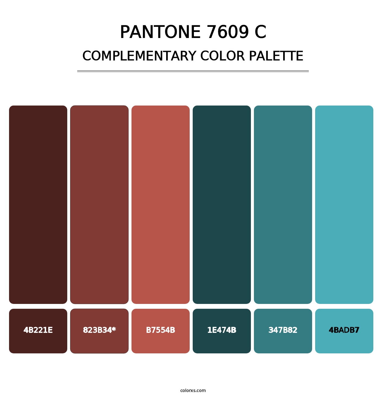 PANTONE 7609 C - Complementary Color Palette