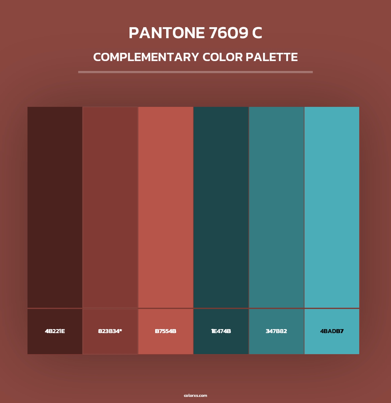 PANTONE 7609 C - Complementary Color Palette