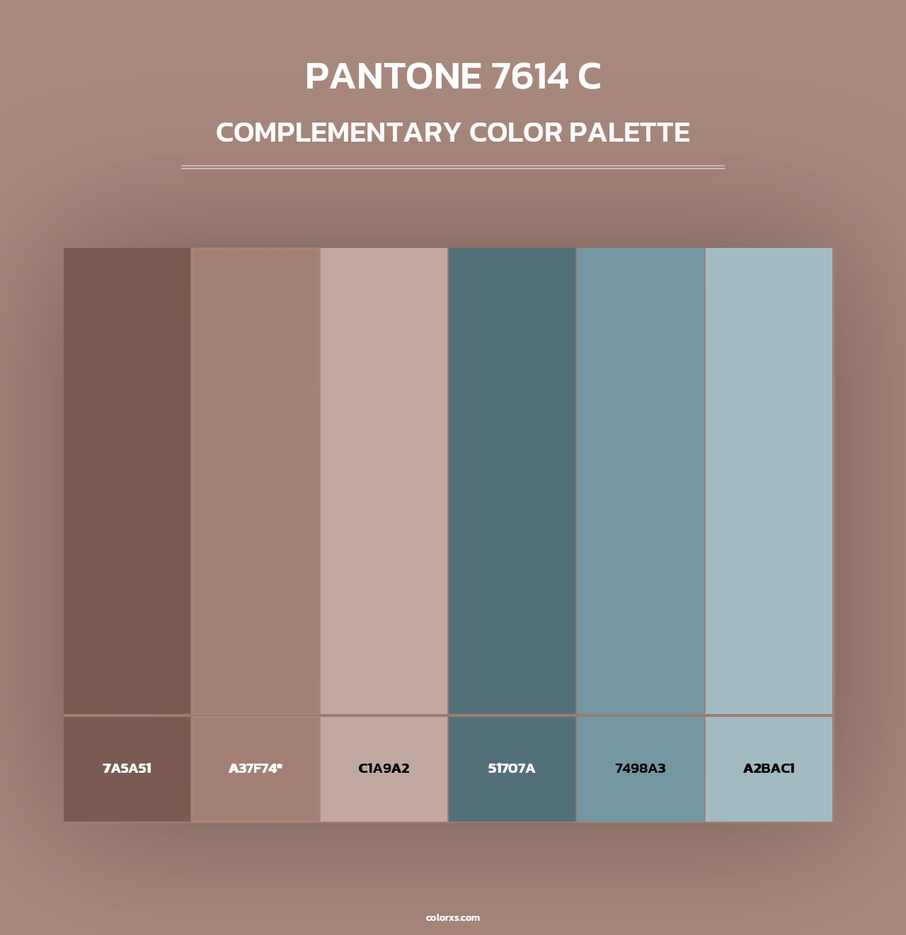 PANTONE 7614 C - Complementary Color Palette