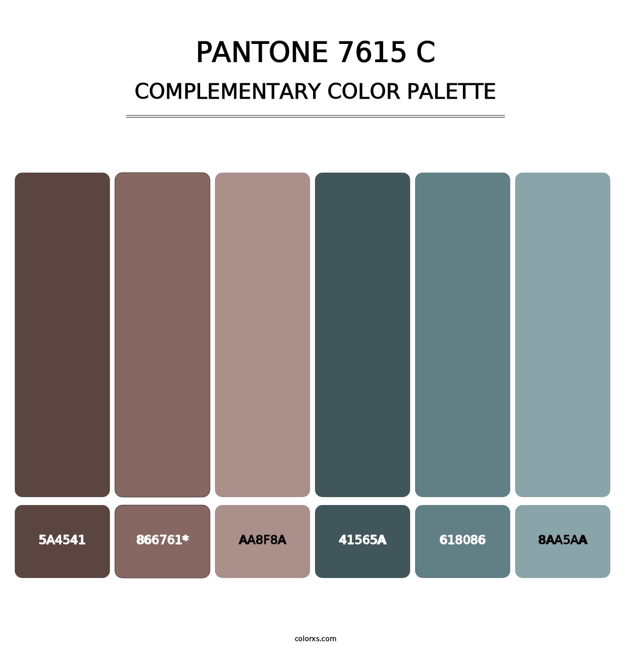 PANTONE 7615 C - Complementary Color Palette