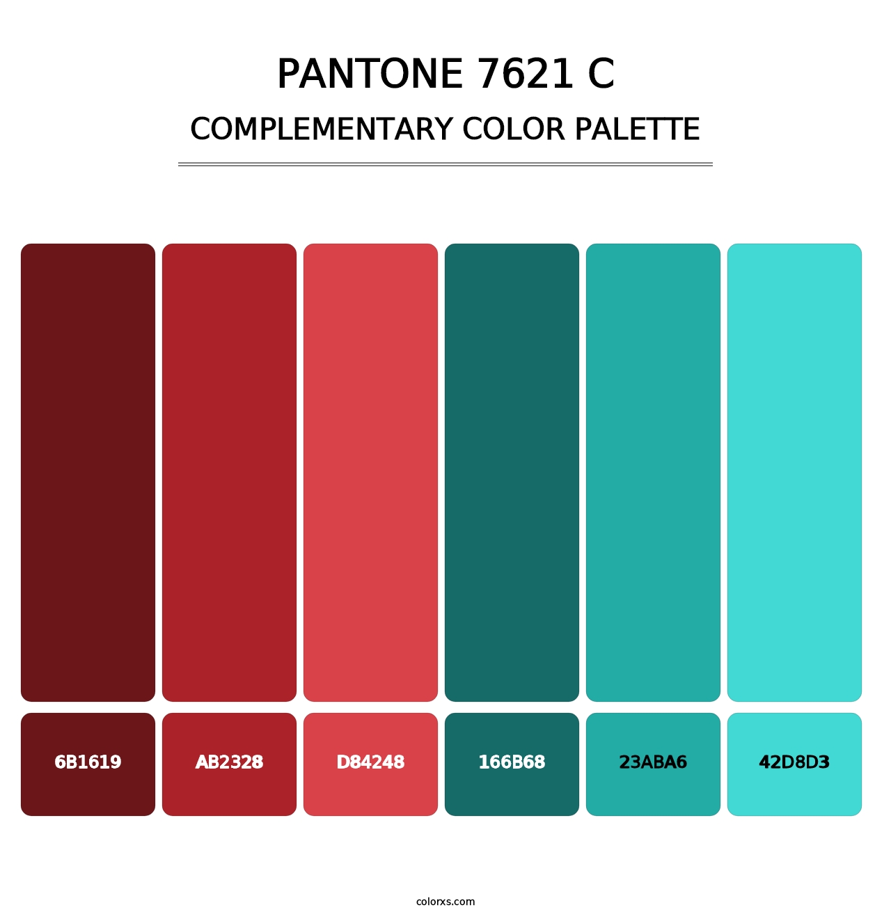 PANTONE 7621 C - Complementary Color Palette