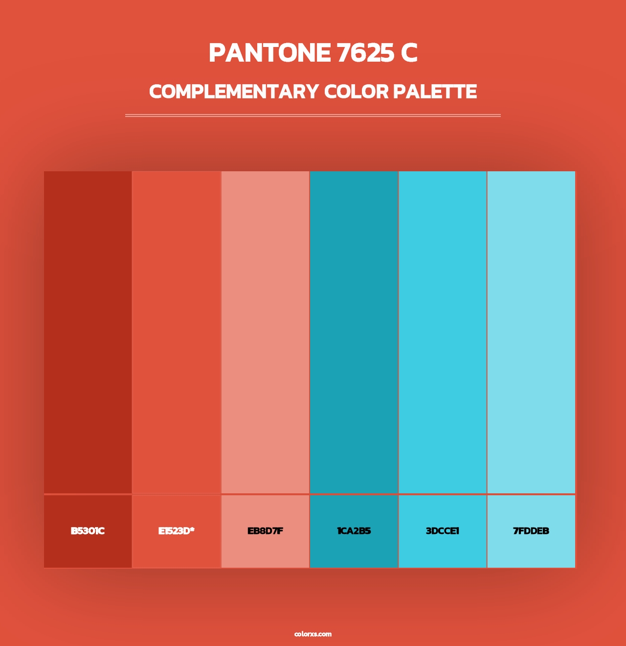 PANTONE 7625 C - Complementary Color Palette