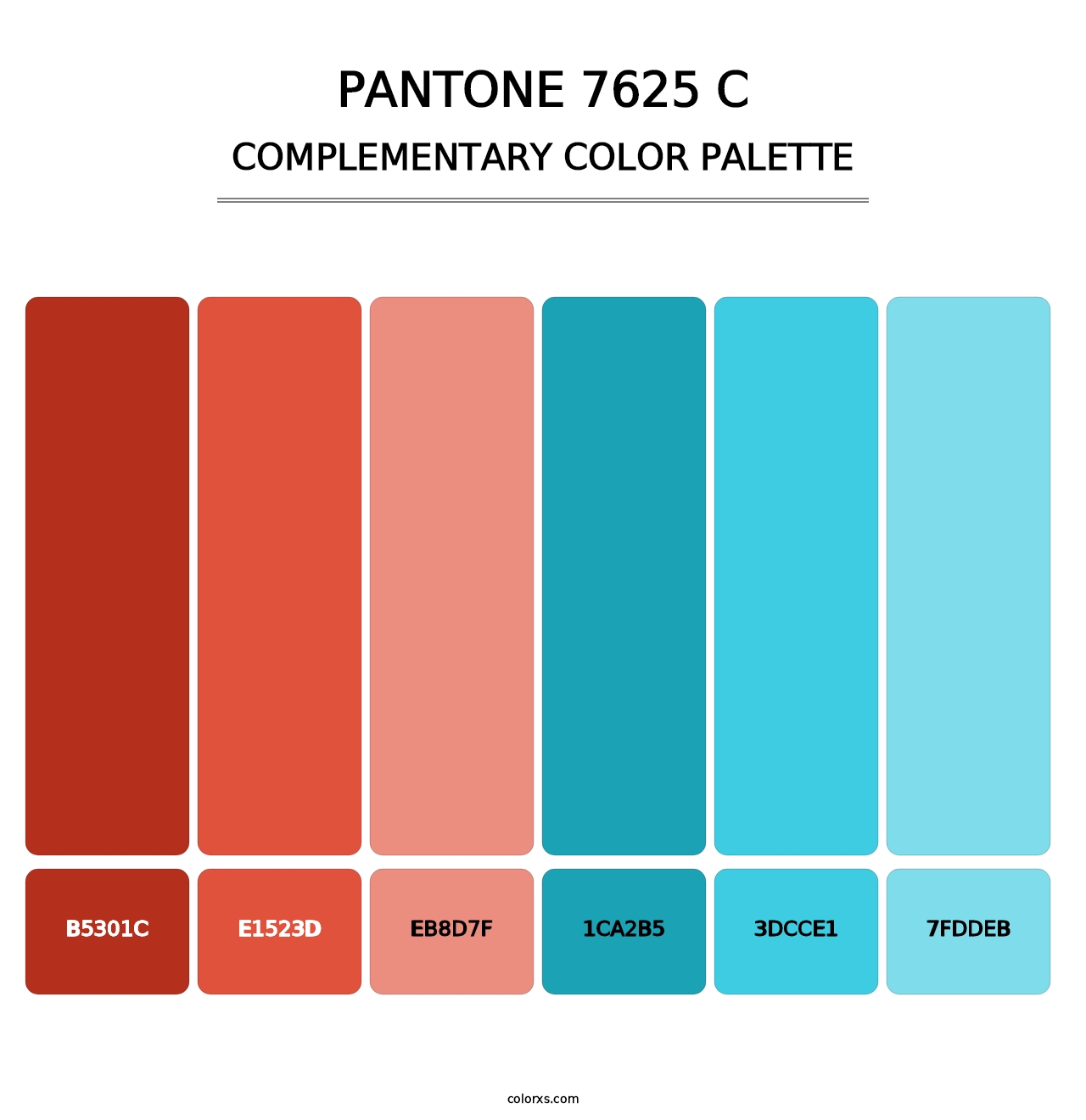 PANTONE 7625 C - Complementary Color Palette