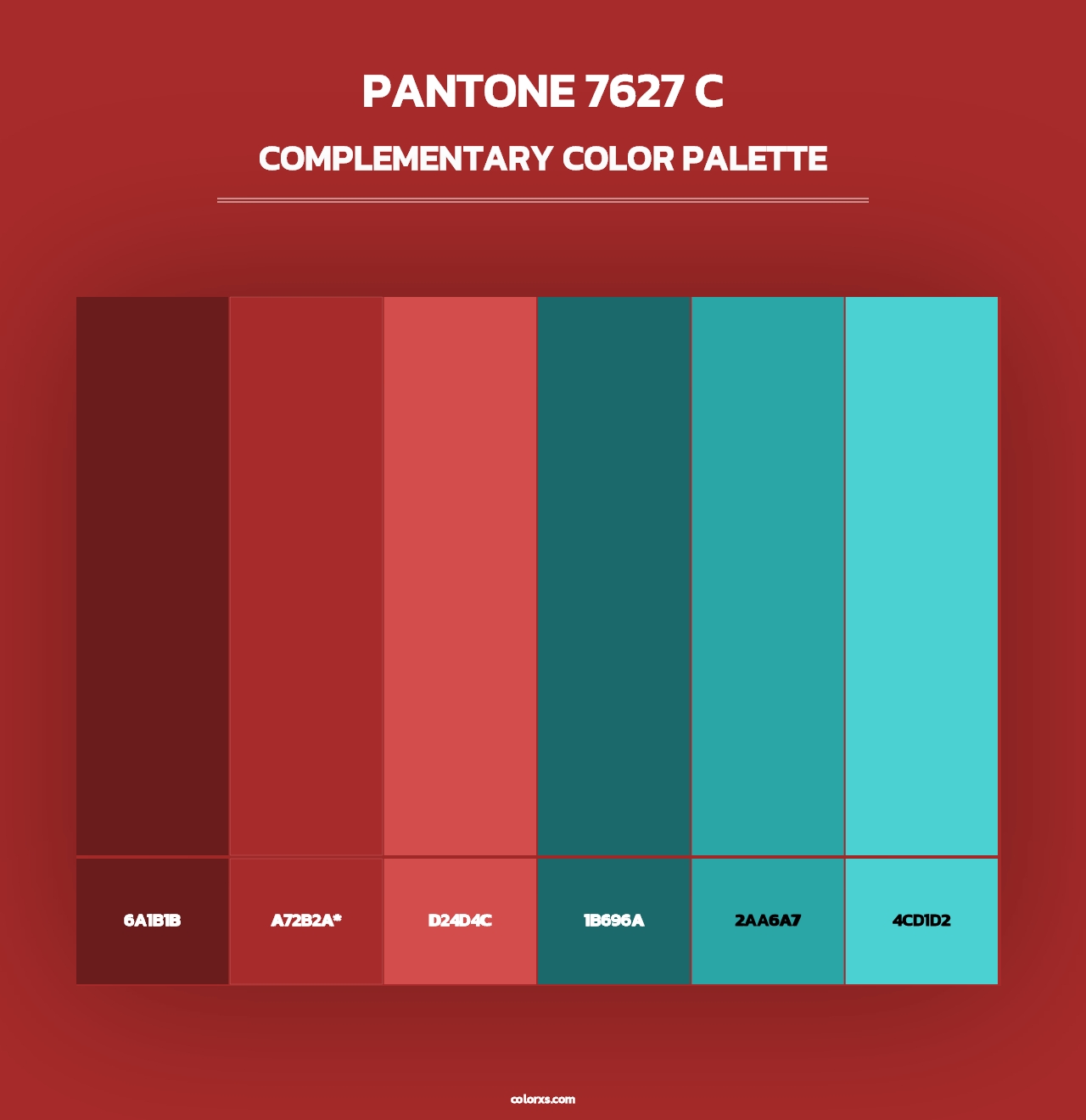PANTONE 7627 C - Complementary Color Palette