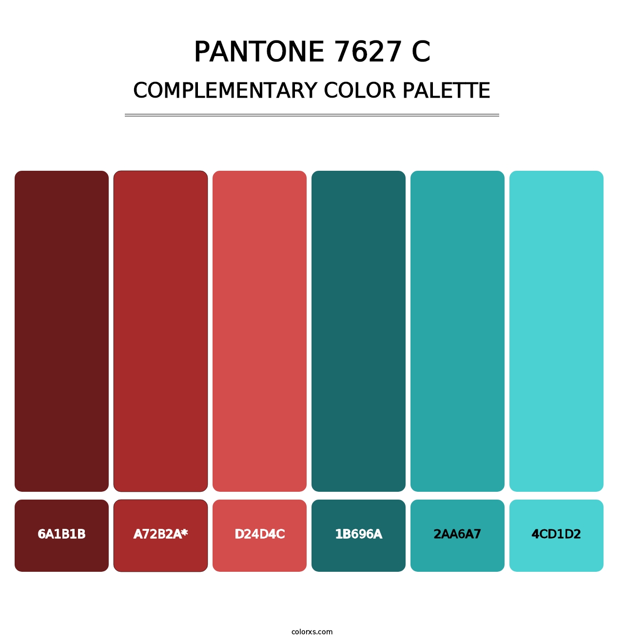 PANTONE 7627 C - Complementary Color Palette