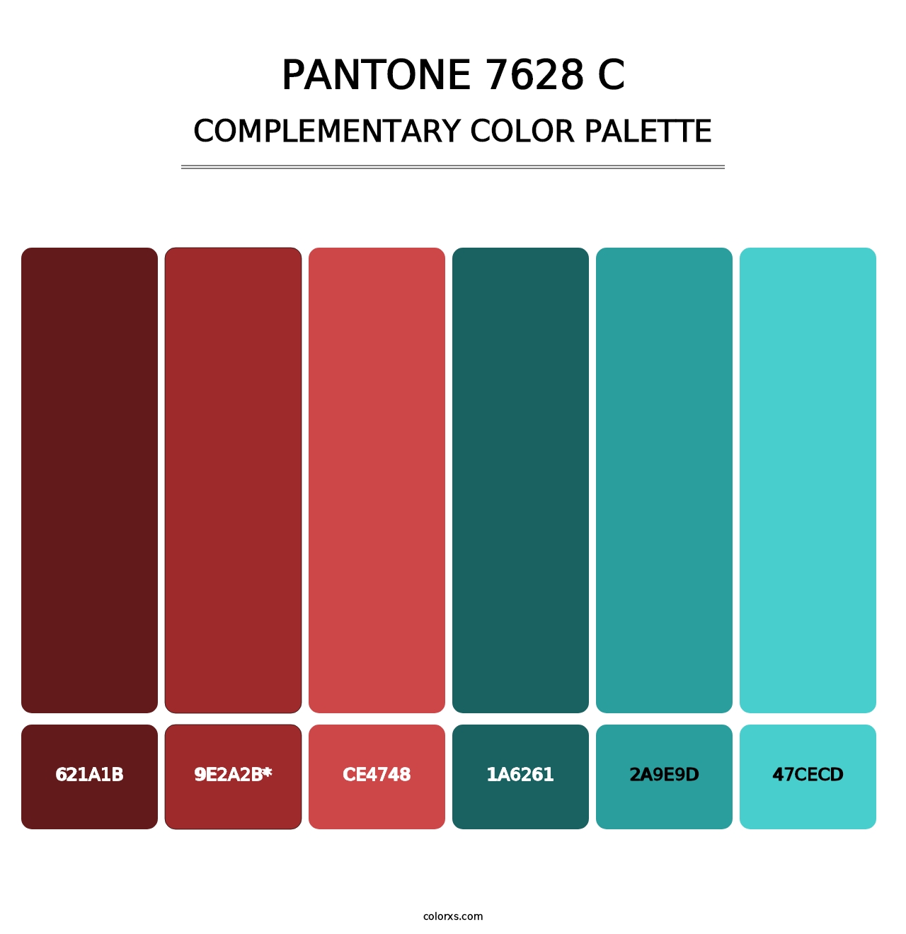 PANTONE 7628 C - Complementary Color Palette
