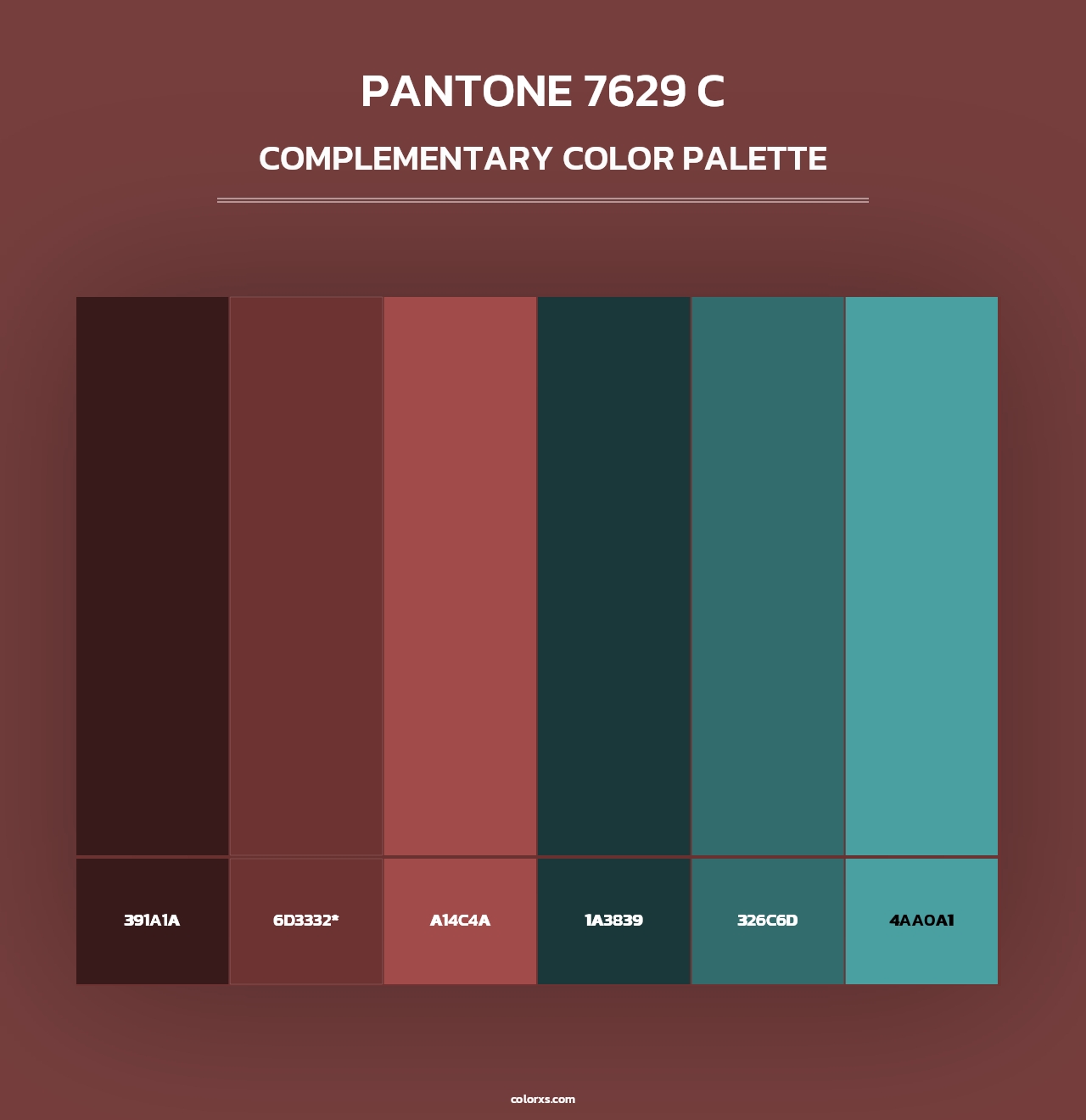 PANTONE 7629 C - Complementary Color Palette
