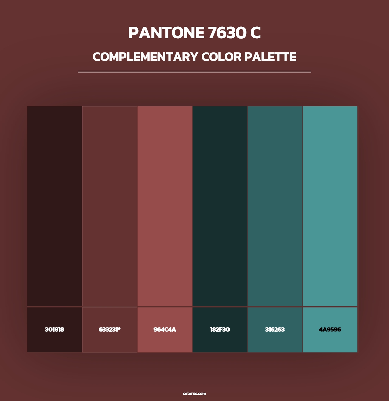 PANTONE 7630 C - Complementary Color Palette