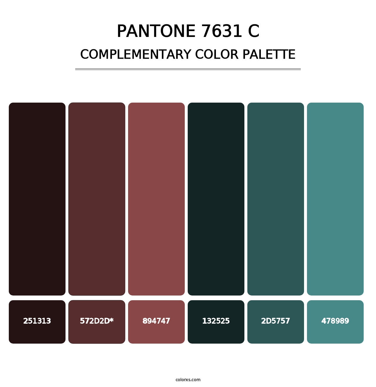 PANTONE 7631 C - Complementary Color Palette