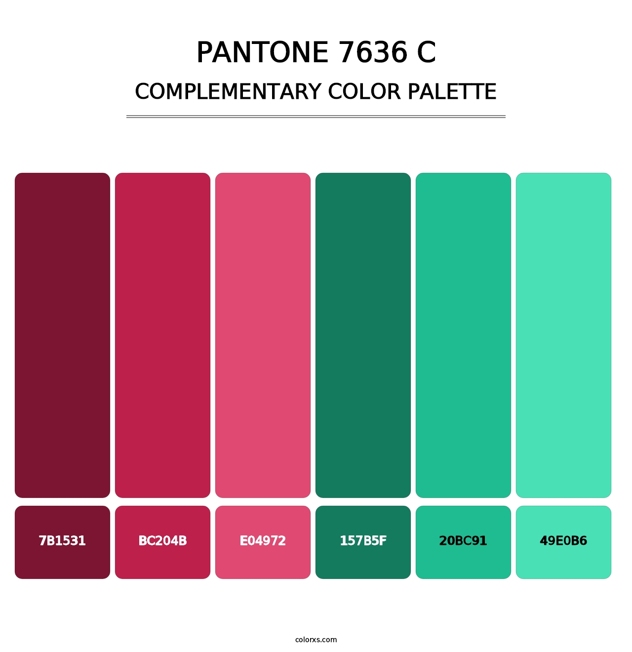 PANTONE 7636 C - Complementary Color Palette