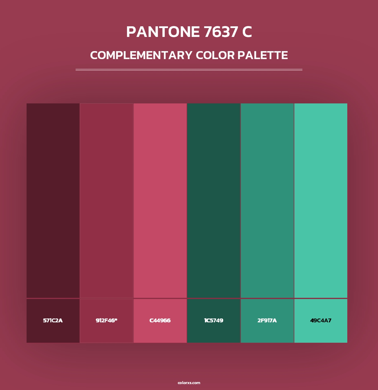 PANTONE 7637 C - Complementary Color Palette