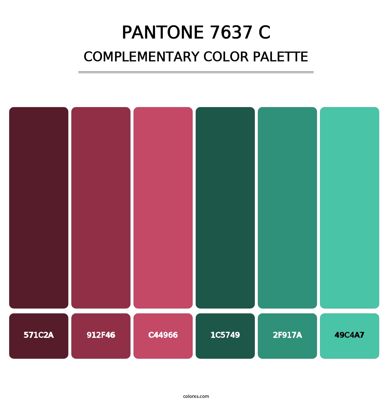PANTONE 7637 C - Complementary Color Palette
