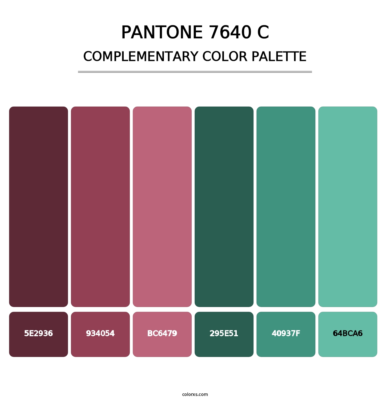 PANTONE 7640 C - Complementary Color Palette
