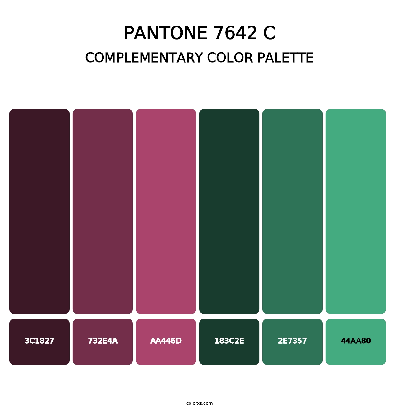 PANTONE 7642 C - Complementary Color Palette