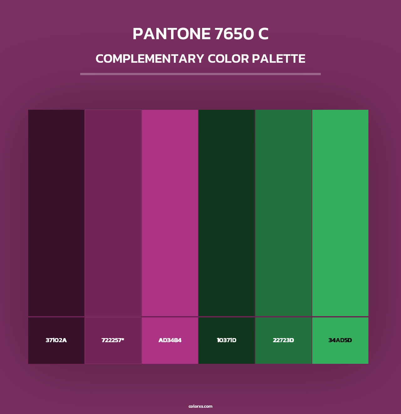 PANTONE 7650 C - Complementary Color Palette