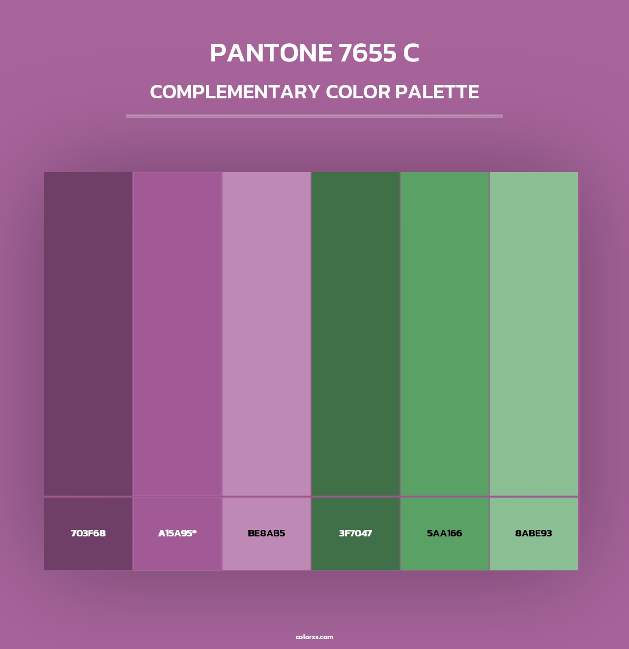 PANTONE 7655 C - Complementary Color Palette