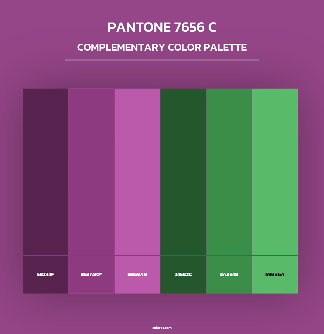 PANTONE 7656 C - Complementary Color Palette