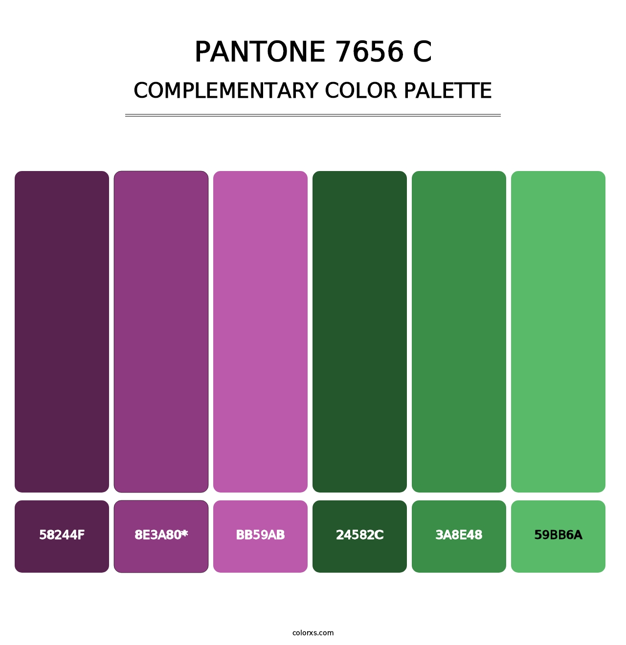 PANTONE 7656 C - Complementary Color Palette