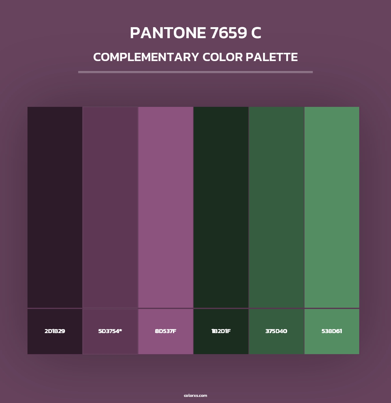 PANTONE 7659 C - Complementary Color Palette