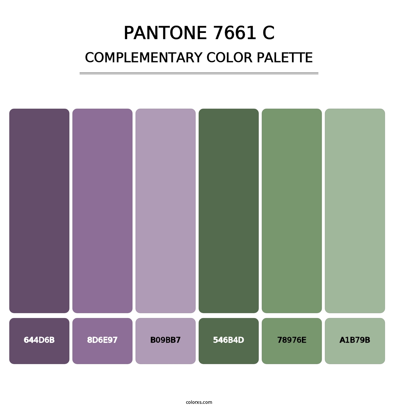 PANTONE 7661 C - Complementary Color Palette