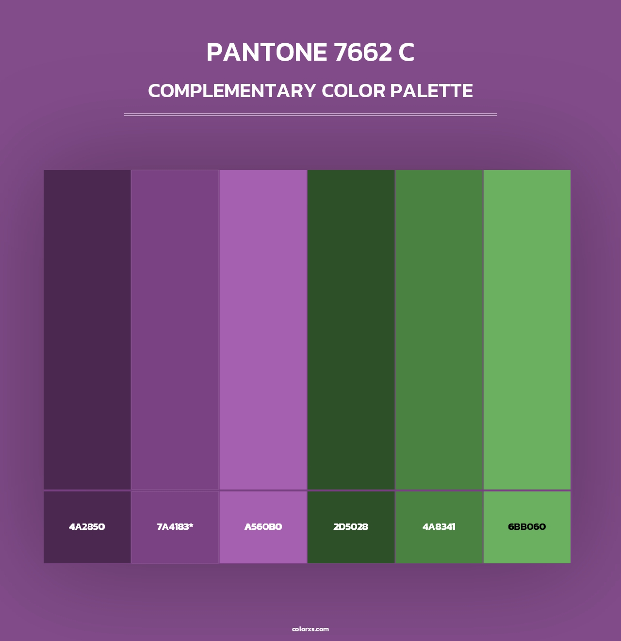 PANTONE 7662 C - Complementary Color Palette