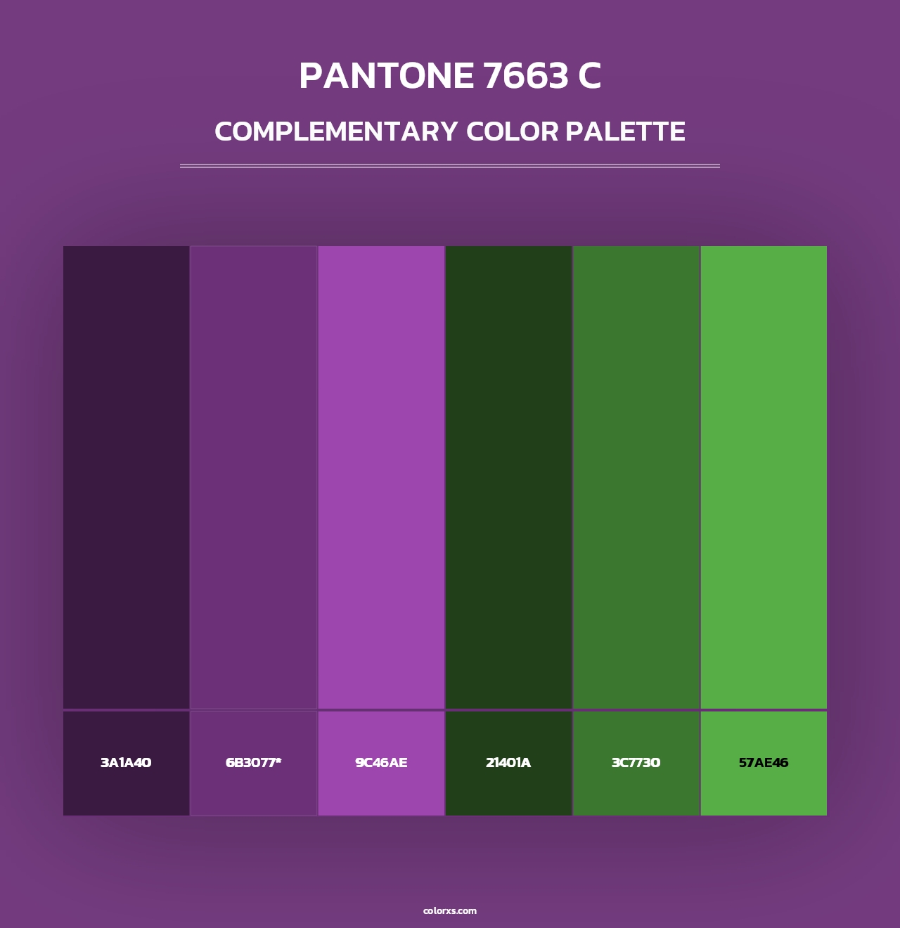 PANTONE 7663 C - Complementary Color Palette