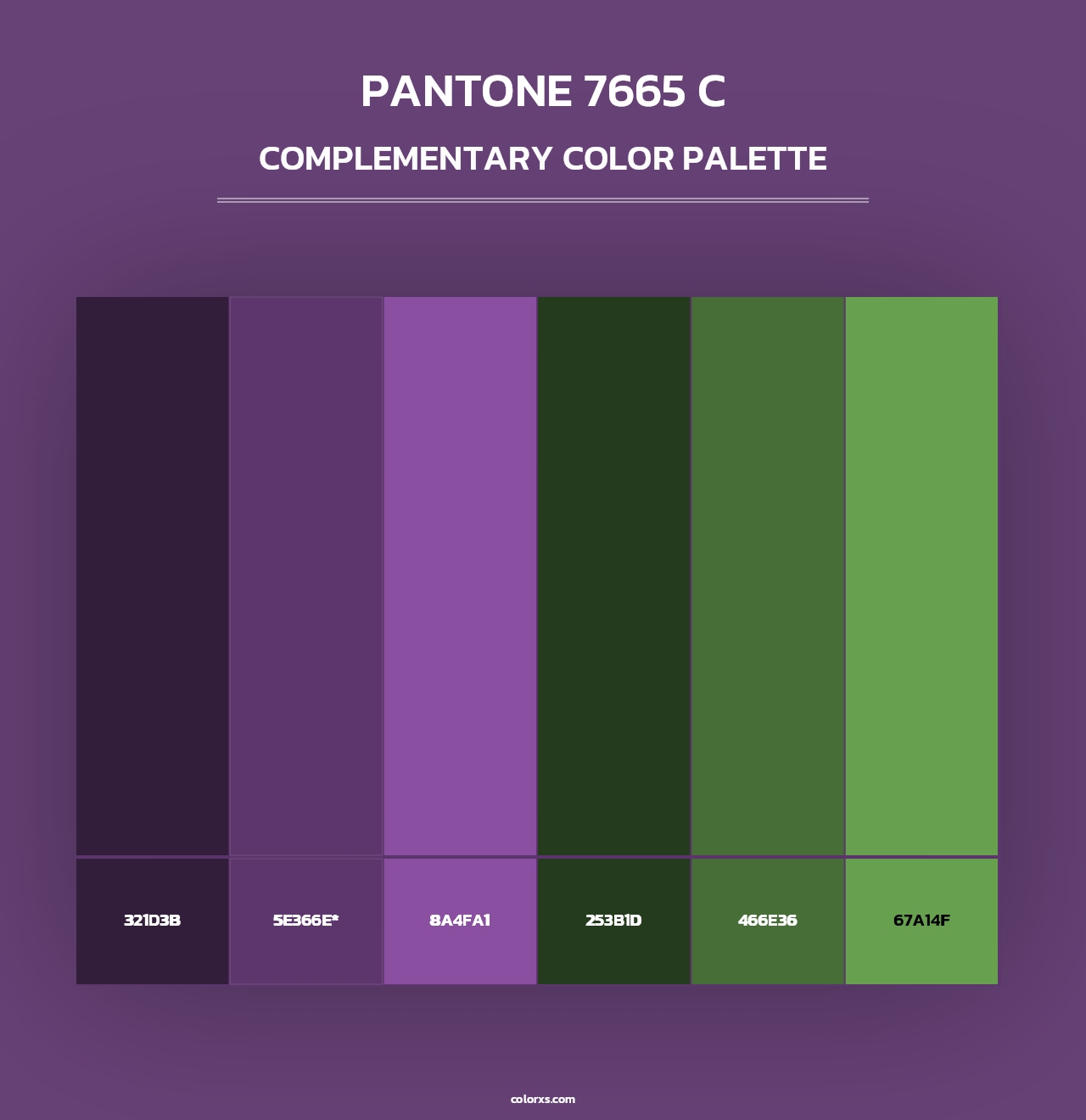 PANTONE 7665 C - Complementary Color Palette