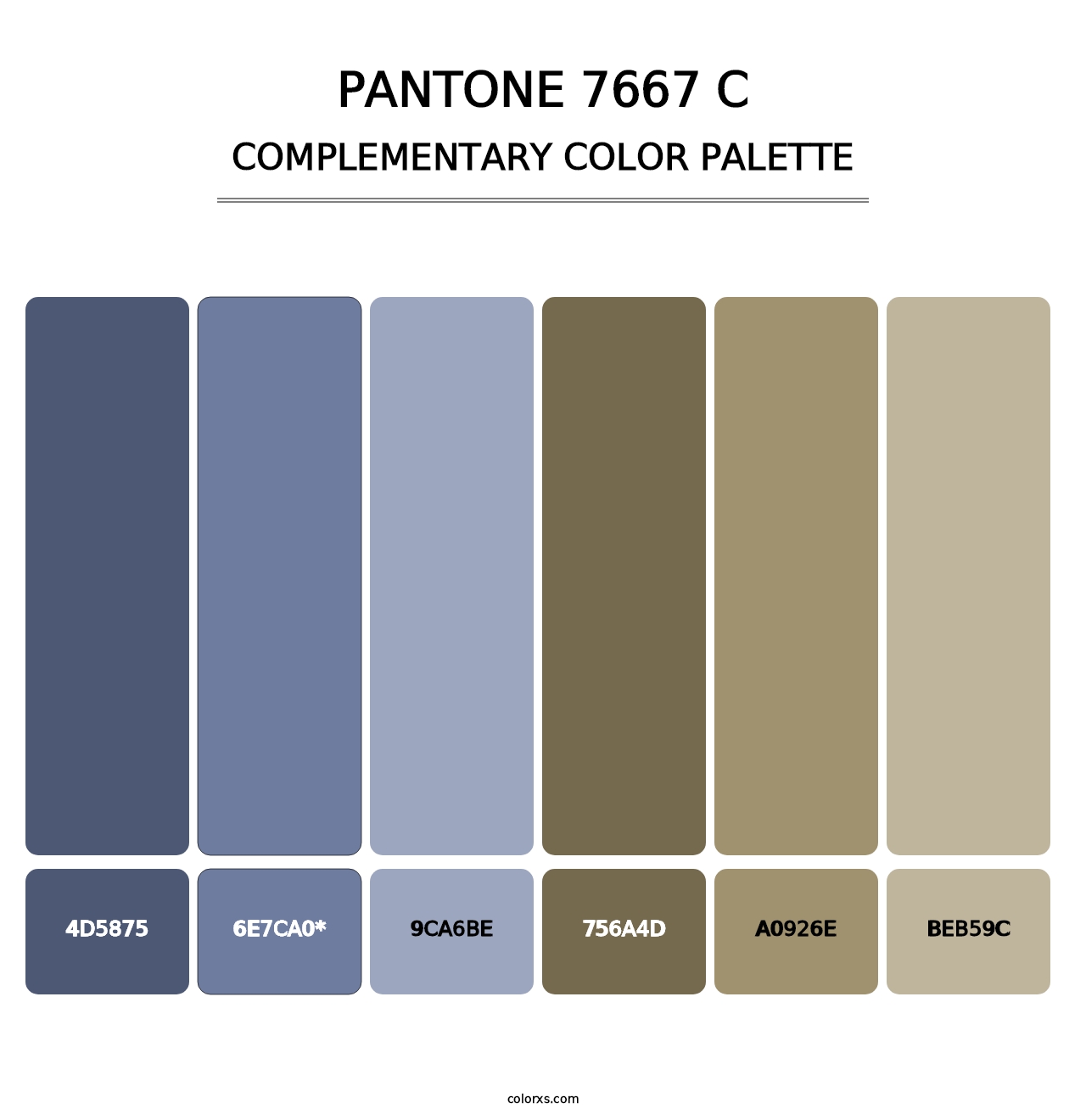 PANTONE 7667 C - Complementary Color Palette