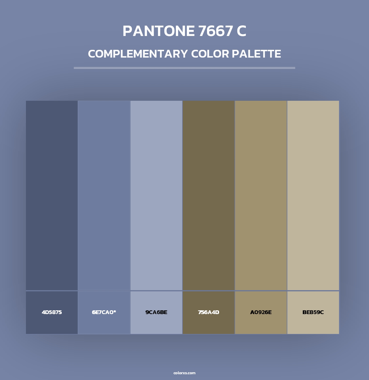 PANTONE 7667 C - Complementary Color Palette