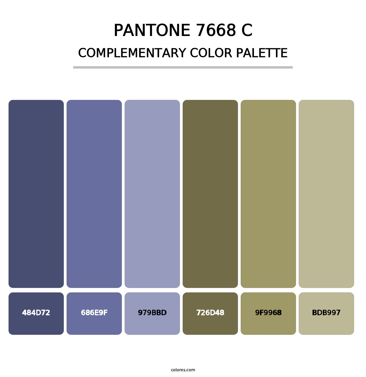 PANTONE 7668 C - Complementary Color Palette