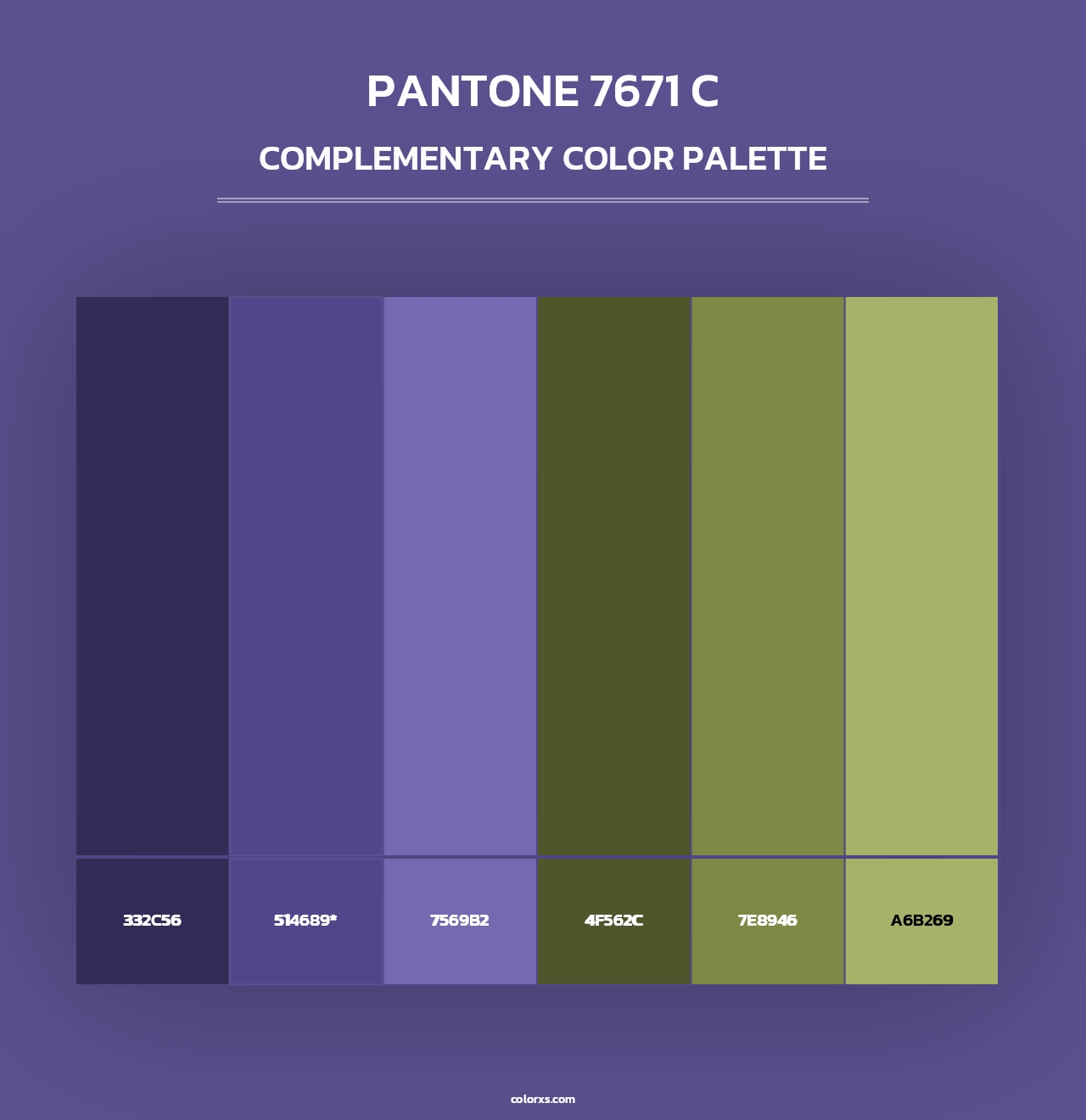 PANTONE 7671 C - Complementary Color Palette